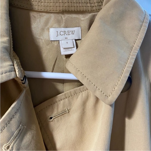 ⭐J. Crew Beige Double-Breasted Trench Coat - Picture 2 of 4